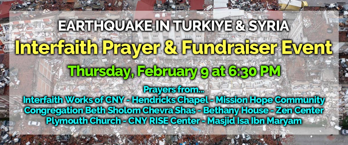 Interfaith Prayer & Fundraiser Event - February 9, 2023 at 6:30pm
